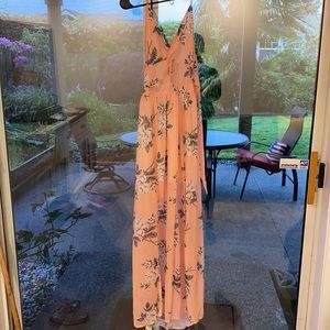 Peach Floral Dress